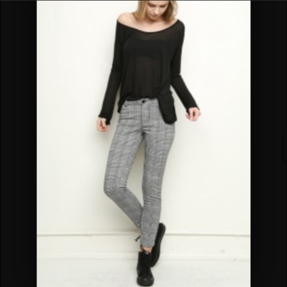 Plaid Brandy Melville Pants/Leggings - Picture 1 of 6